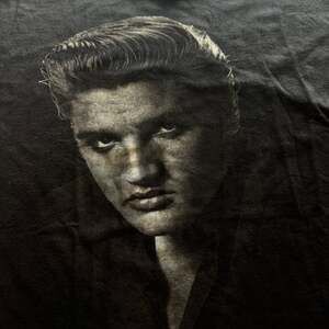 Vintage 90s Elvis Presley T-Shirt Black Made In USA